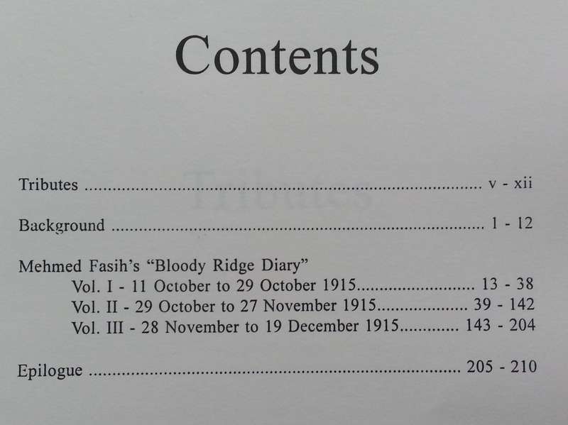 Gallipoli 1915, Bloody Ridge (Lone Pine): Dairy of Lt. Mehmed Fasih | Mehmed Fasih