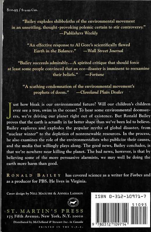 Eco scam (The false prophets of ecological Apocalyse ) | Ronald Bailey