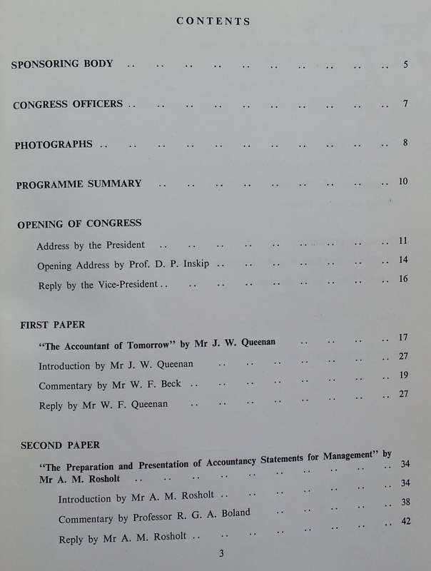 Third National Congress of Chartered Accountants, 1966: Record of Proceedings