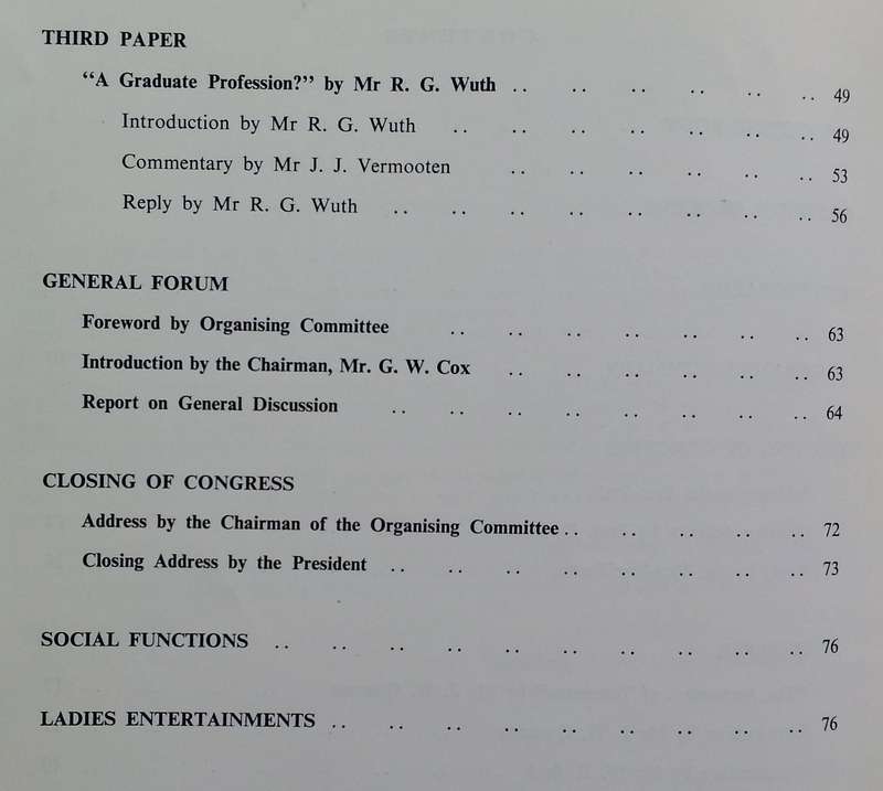 Third National Congress of Chartered Accountants, 1966: Record of Proceedings