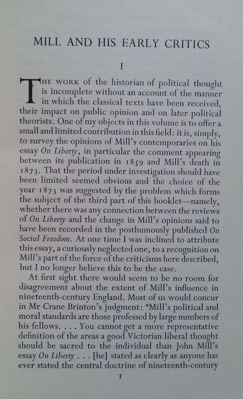Mill and His Early Critics | J. C. Rees