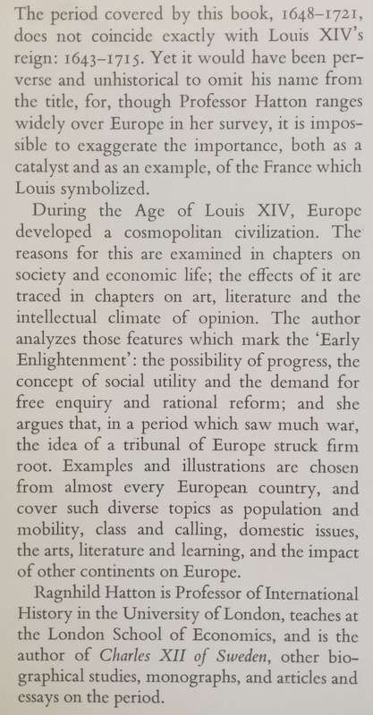 Europe in the Age of Louis XIV | Ragnhild Hatton