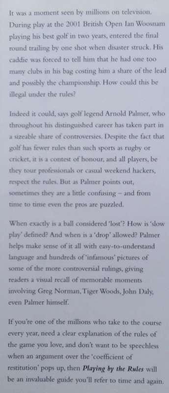 Playing by the Rules: The Rules of Golf | Arnold Palmer