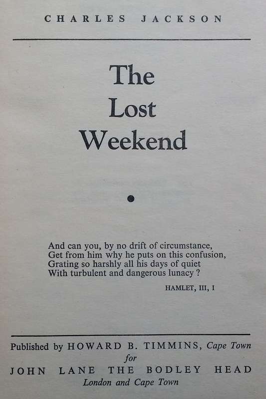 The Lost Weekend (South African Edition) | Charles Jackson