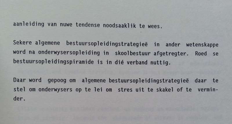 Implikasies van Stres vir die Inisiele Opleiding van Onderwysers in Skoolbestuur (Possibly Inscri...