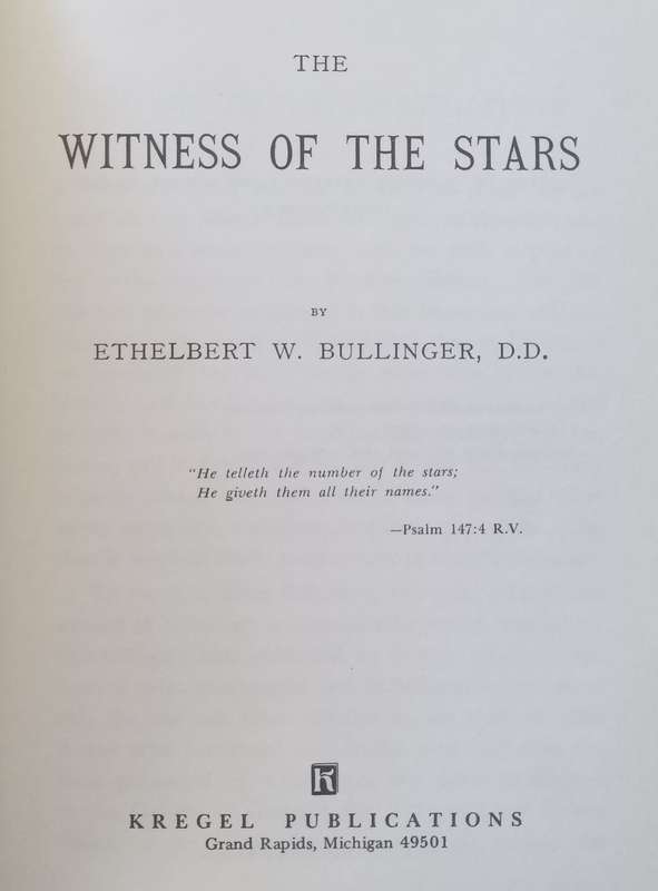 The Witness of the Stars | E. W. Bullinger