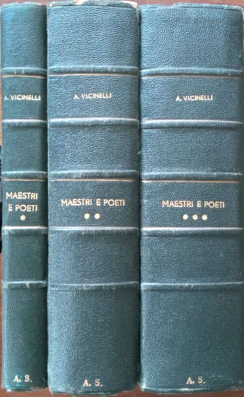 Meastri e Poeti della Letteratura Italiana (Published 1941, Italian, 3 Vols.)