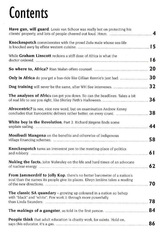 Sidelines: Southern African Quarterly (No. 13, Summer 1998)