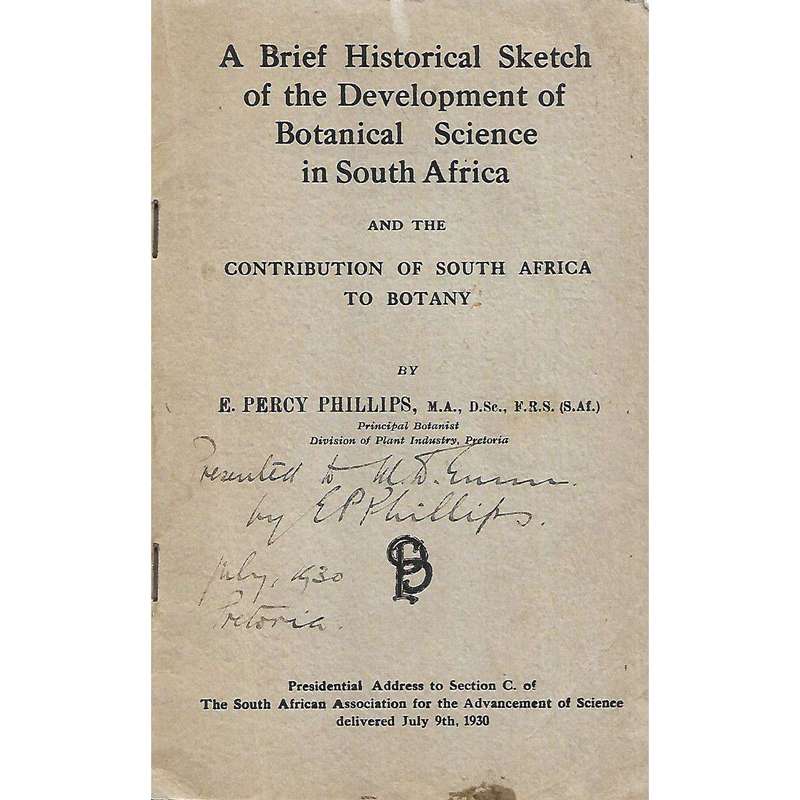 A Brief Historical Sketch of the Development of Botanical Science in South Africa (Presentation C...