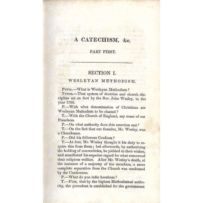 A Catechism For Wesleyan Methodists