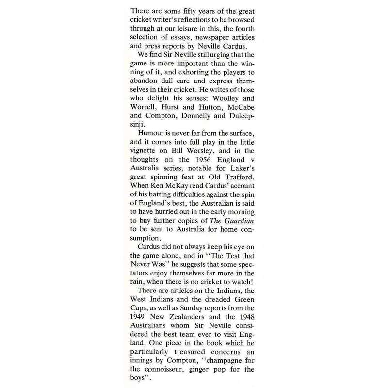 A Fourth Innings with Cardus | Neville Cardus