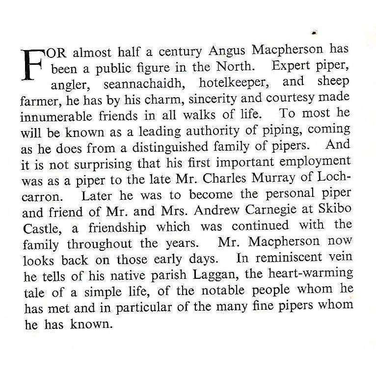 A Highlander Looks Back (Signed by Author, with Letter) | Angus Macpherson