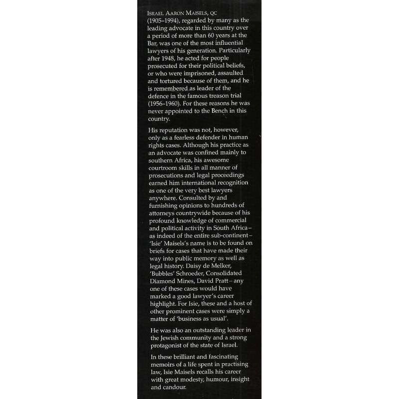 A Life at Law: The Memoirs of I. A. Maisels, QC | Isie Maisels