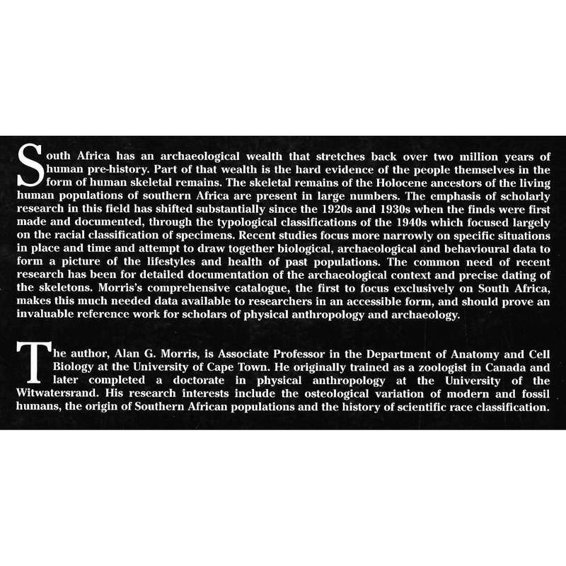 A Master Catalogue: Holocene Human Skeletons from South Africa | Alan G. Morris
