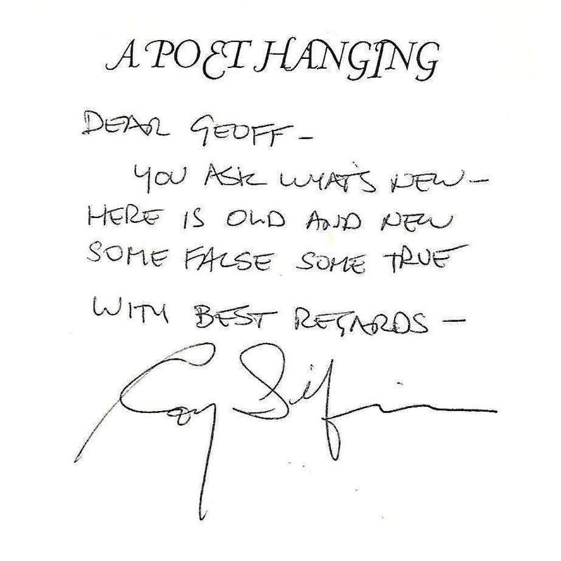 A Poet Hanging (Inscribed by Author) | Roy Shifrin