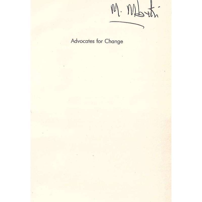 Advocates for Change: How to Overcome Africa's Challenges (Signed by Author) | Moeletsi Mbeki