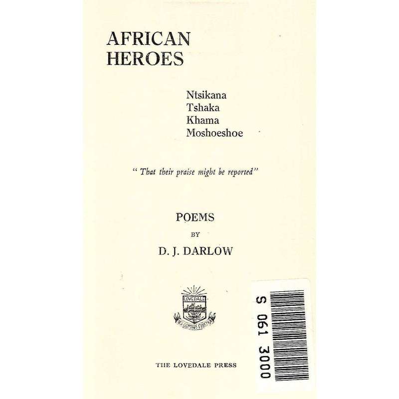 African Heroes: Poems | D. J. Darlow