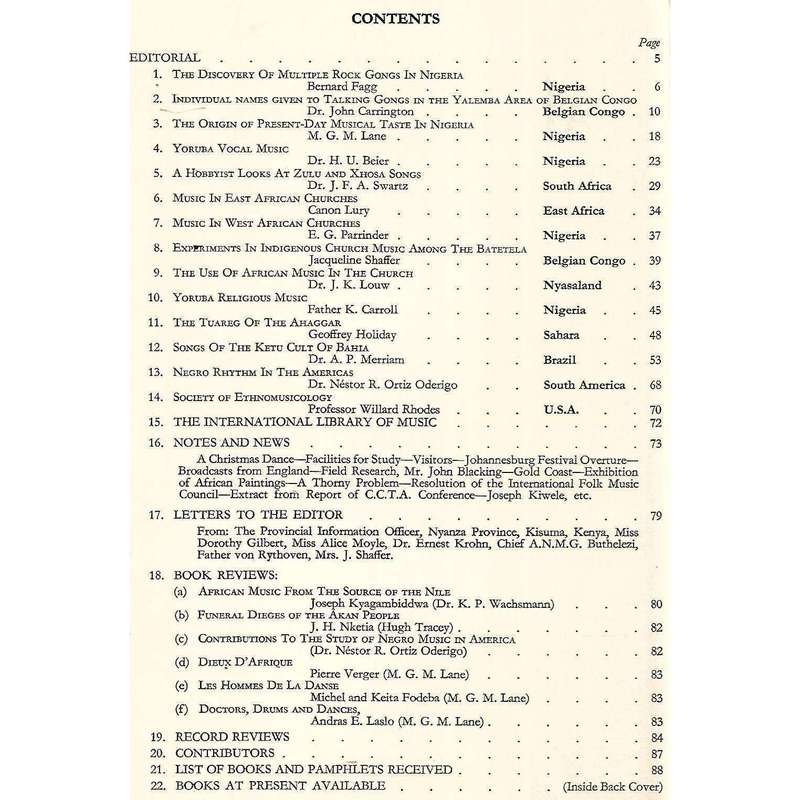 African Music Journal (Vol. 1, No. 3, 1956)