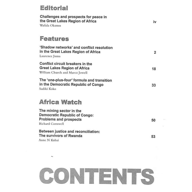 African Security Review (Vol. 16, No. 1)