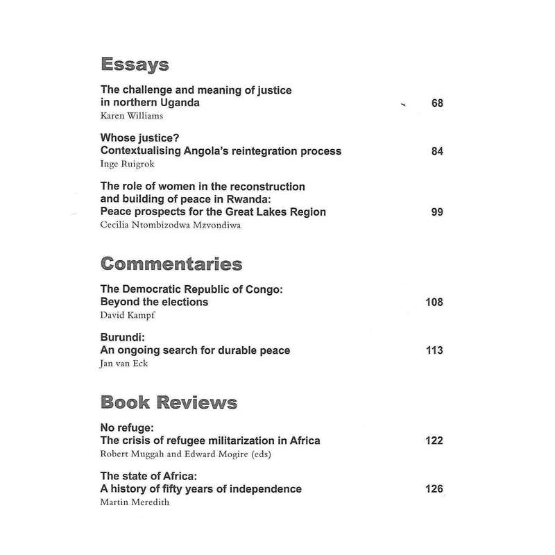 African Security Review (Vol. 16, No. 1)