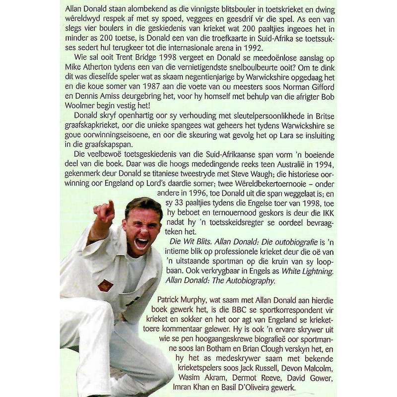 Allan Donald: Die Outobiografie (Die Wit Blits) | Allan Donald
