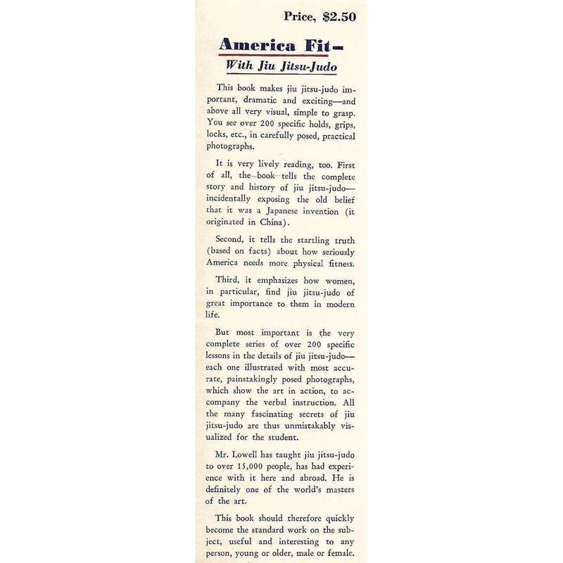 America Fit - With Jiu Jitsu-Judo | Frederick P. Lowell