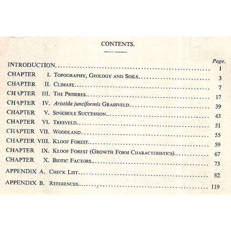 An Account of the Plant Ecology of the Table Mountain Area of Pietermartizburg, Natal | D. J. B. ...