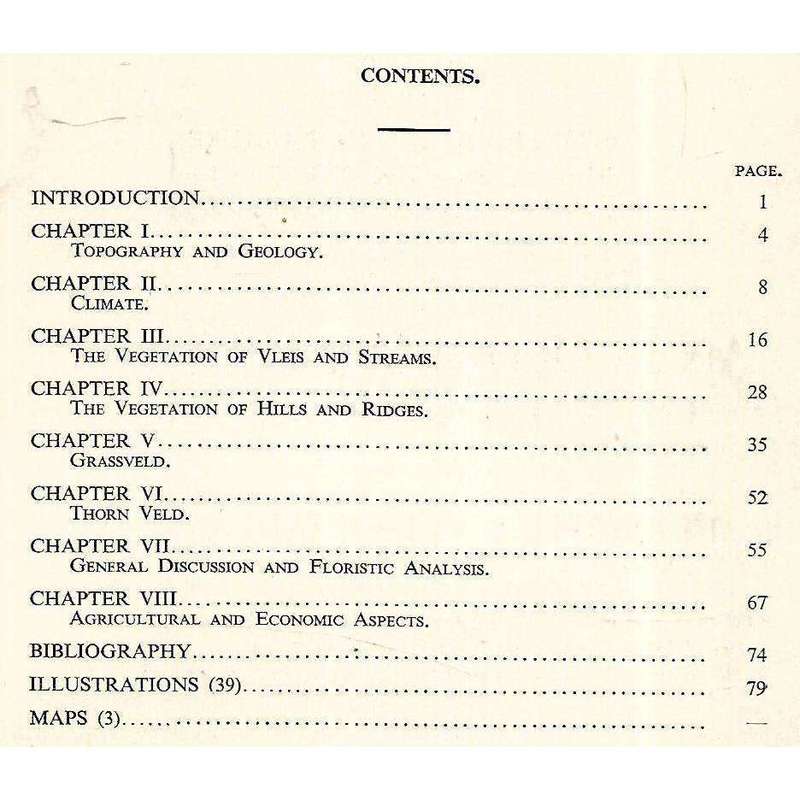 An Ecological Account of the Vegetation of the Potchefstroom Area | W. J. Louw