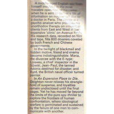 An Expensive Place to Die (First Edition 1967, with 'Top Secret' Dossier) | Len Deighton