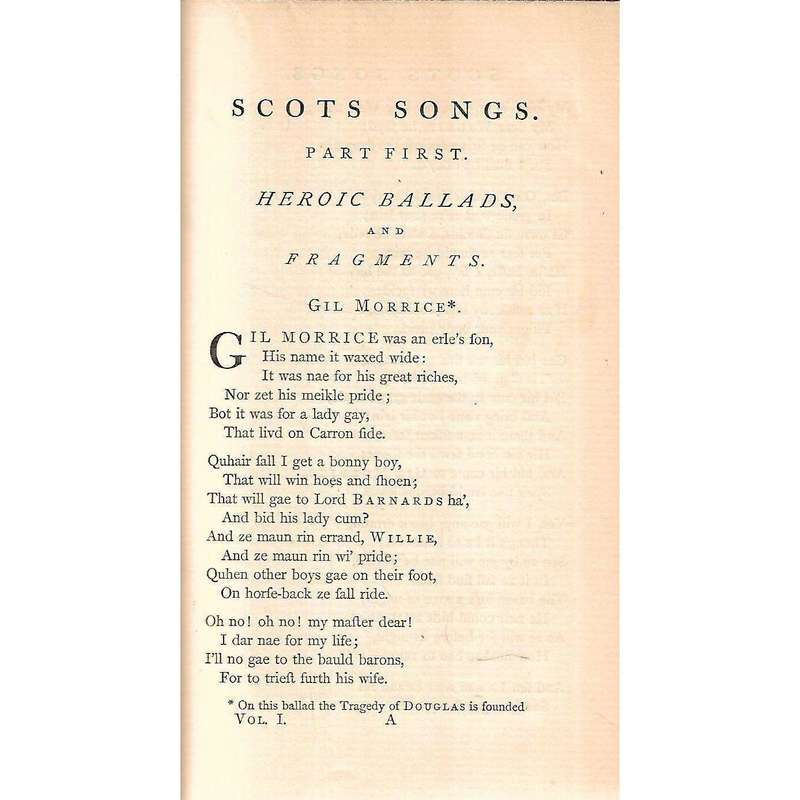 Ancient and Modern Scottish Songs, Heroic Ballads, Etc. (Vol. 1 Only) | David Herd (Ed.)