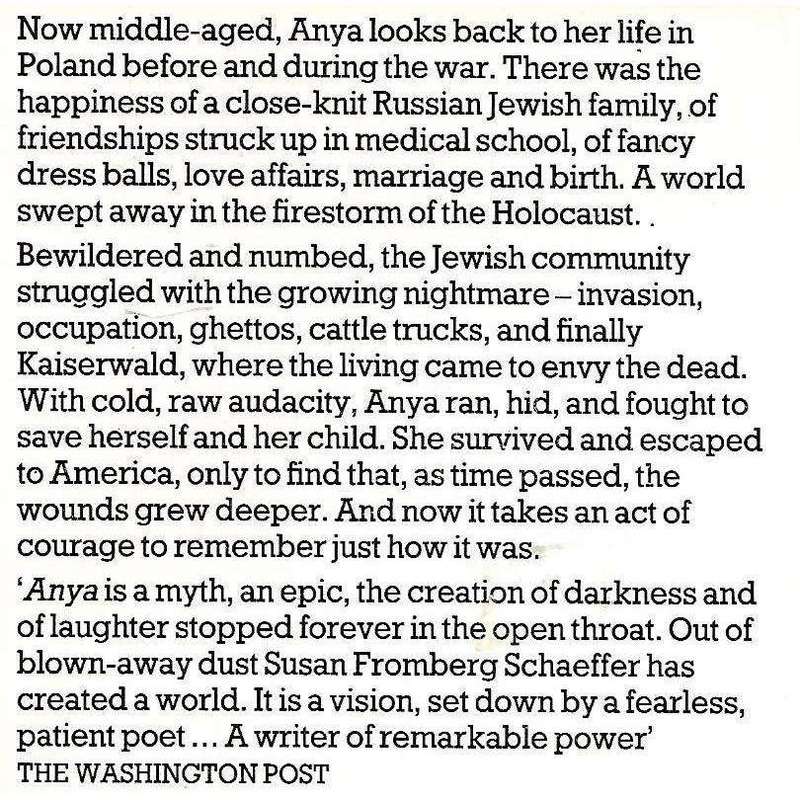 Anya | Susan Fromberg Schaeffer