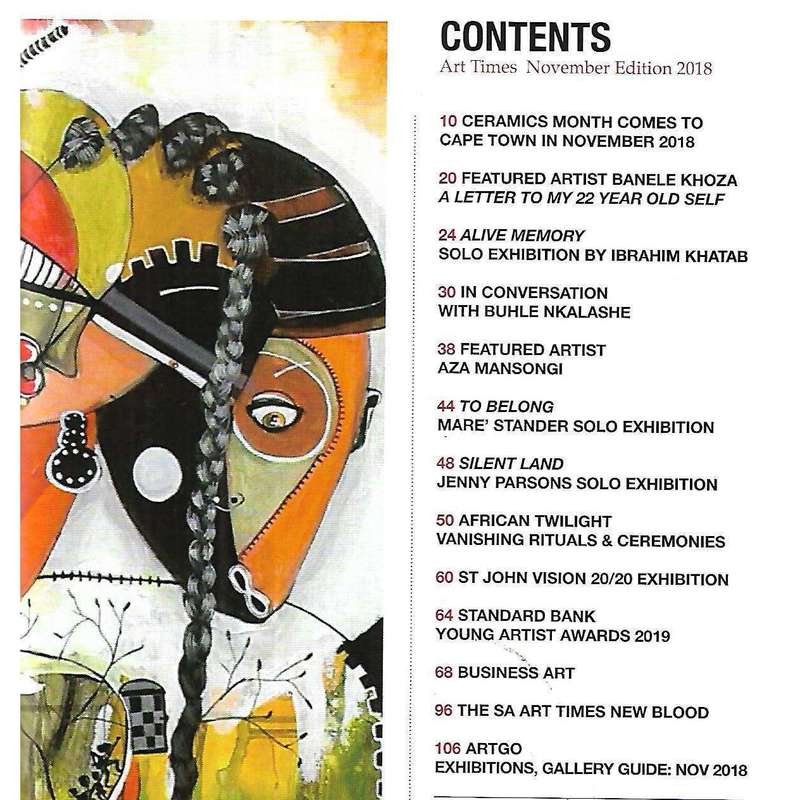 Art Times: South Africa's Leading Visual Arts Publication (November 2018)