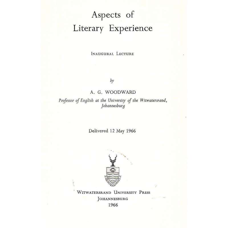 Aspects of Literary Experience | A. G. Woodward