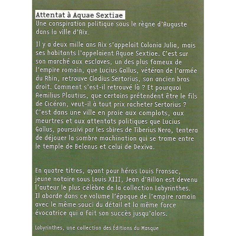 Attentat a Aquae Sextiae (French) | Jean d'Aillon