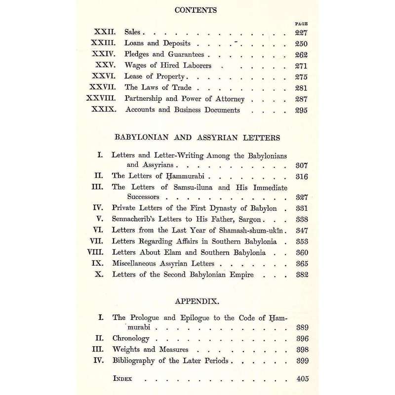 Babylonian and Assyrian Laws, Contracts and Letters | C. H. W. Johns