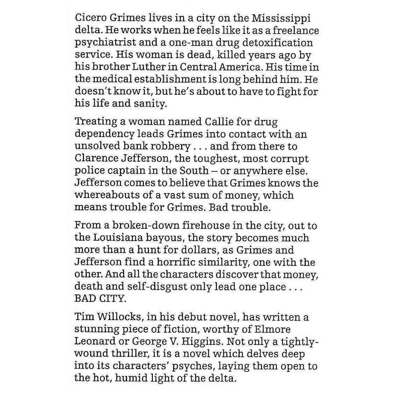 Bad City Blues (First Edition) | Tim Willocks