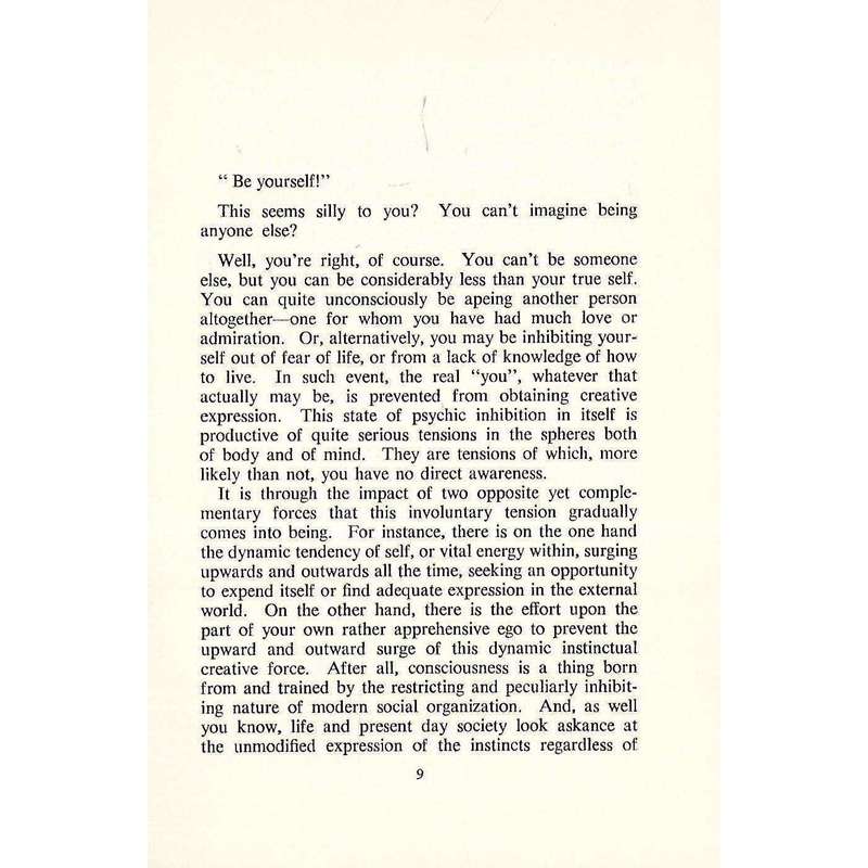 Be Yourself: The Art of Relaxation (First Edition, 1965) | Israel Regardie