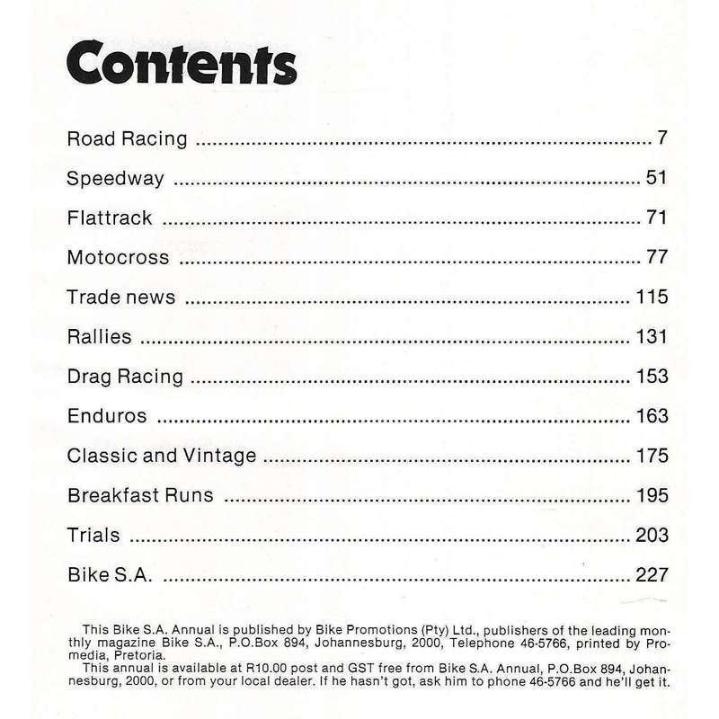 Bike SA: Motorcycling Annual 1981| Simon Fourie (Ed.)