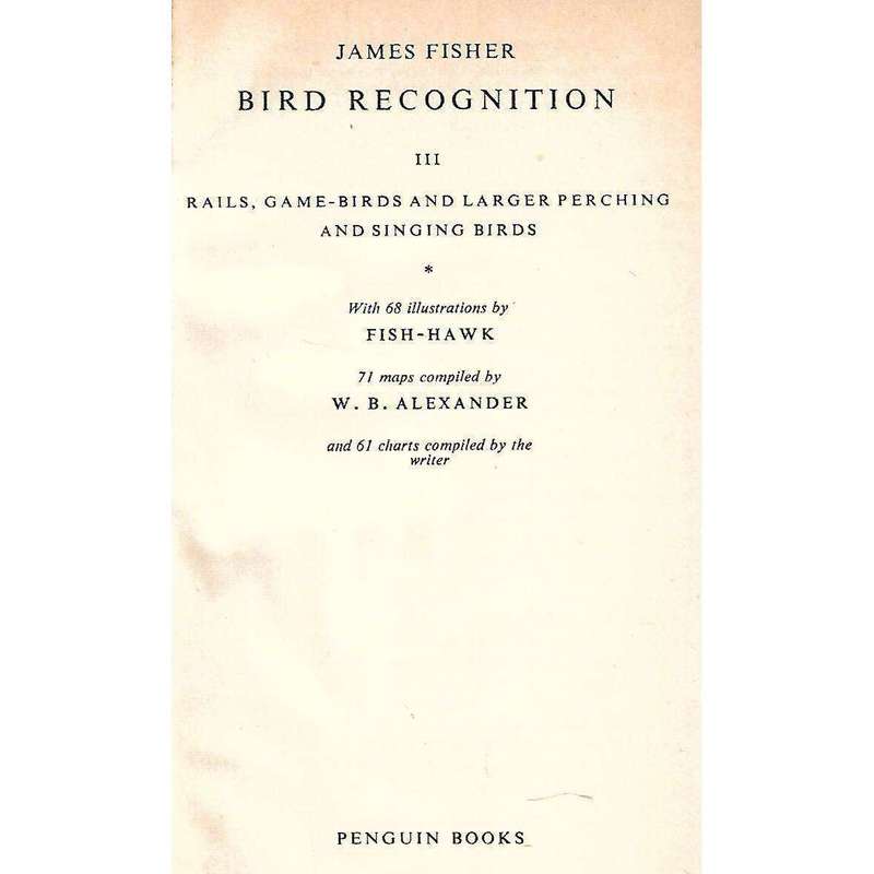 Bird Recognition (3 Volume Set) | James Fischer
