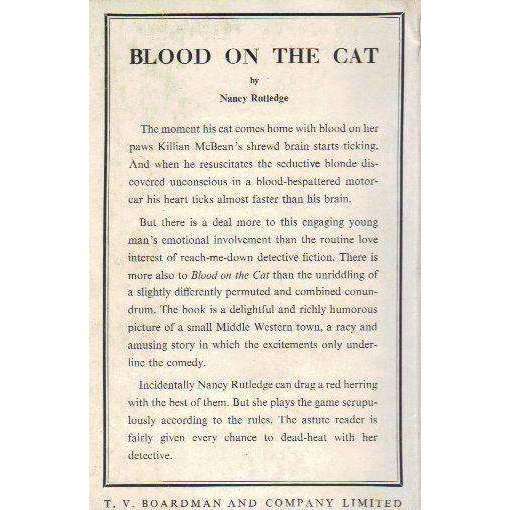Blood on the Cat (1st Edition 1946) | Nancy Rutledge
