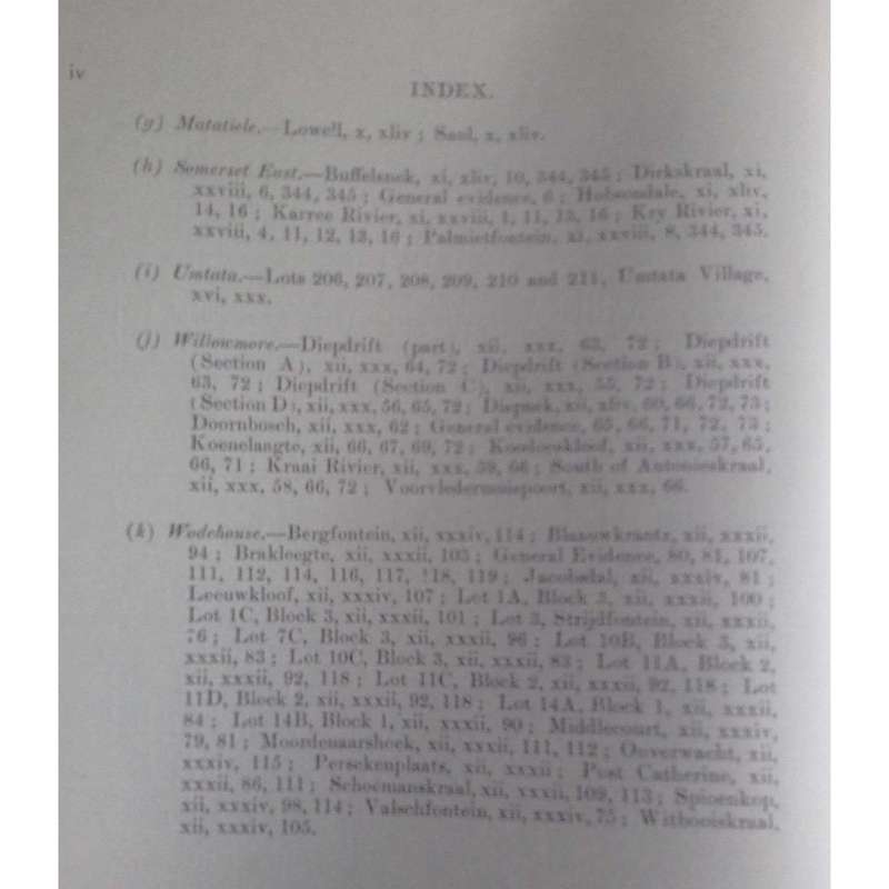 Cape of Good Hope Lands Relief Board (Fifth Report, 1903)