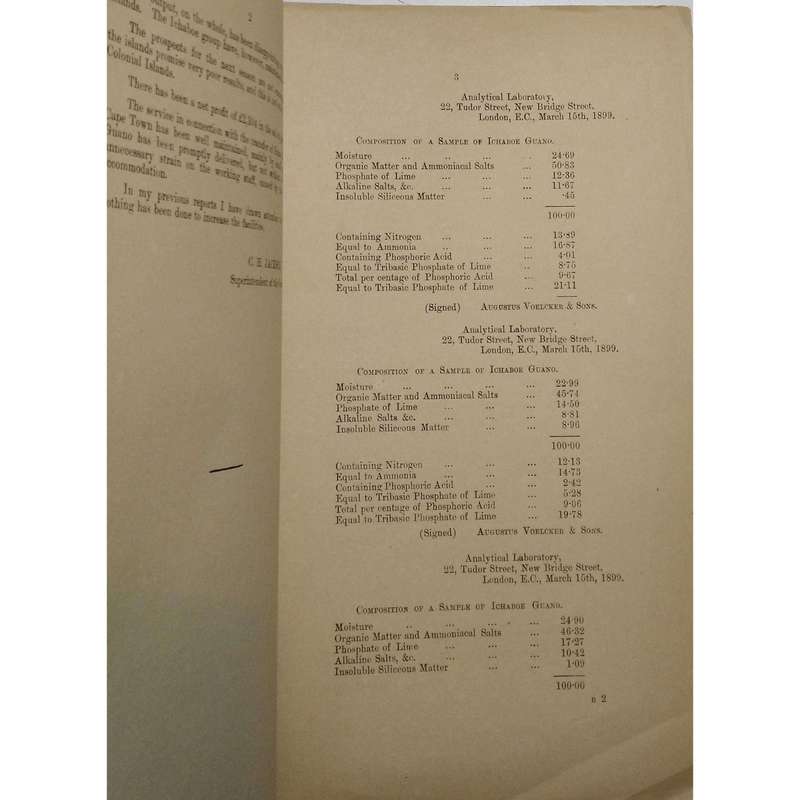 Cape of Good Hope: Report of the Superintendent of the Government Guano Islands for the Year 1898
