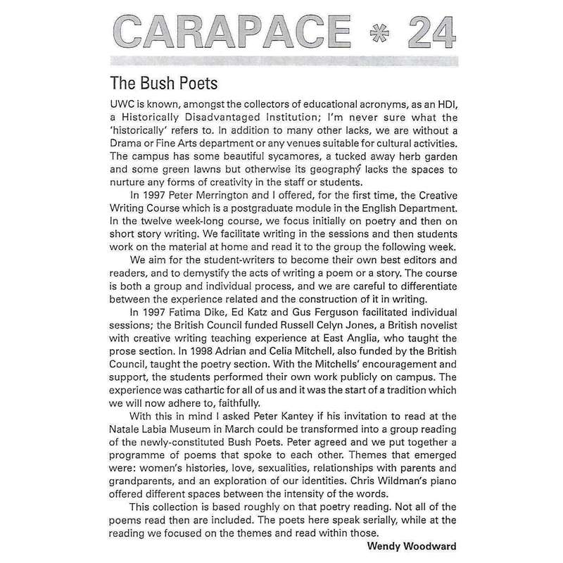 Carapace 24 (The Bush Poets Issue)