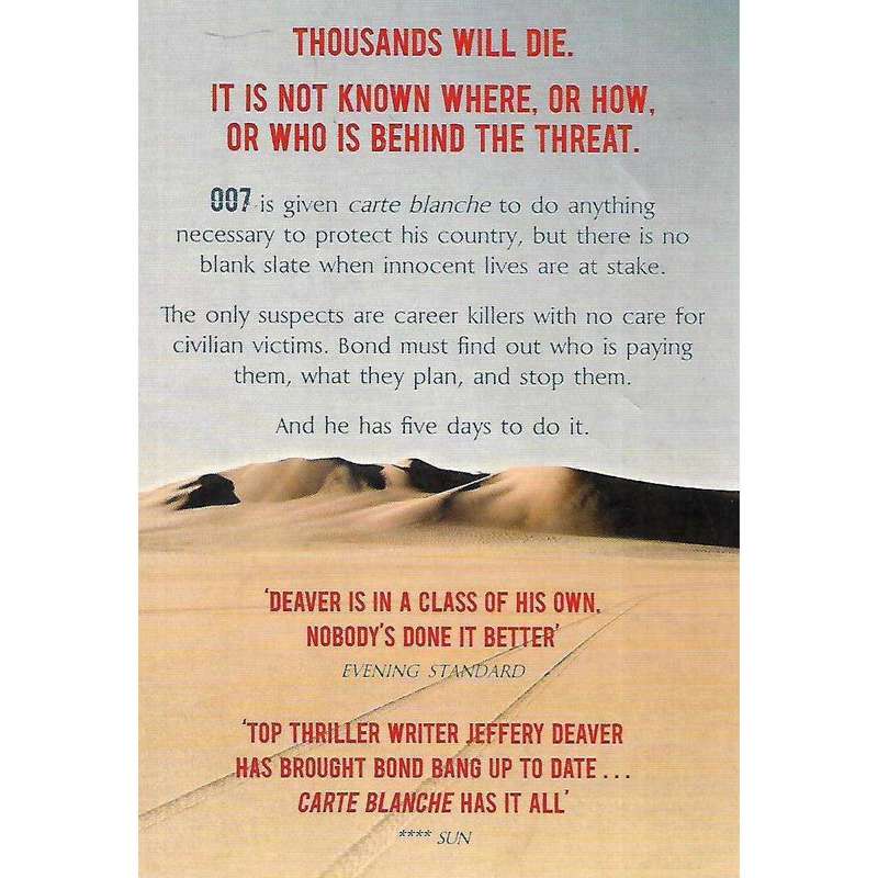 Carte Blanche (Inscribed by Author) | Jeffery Deaver