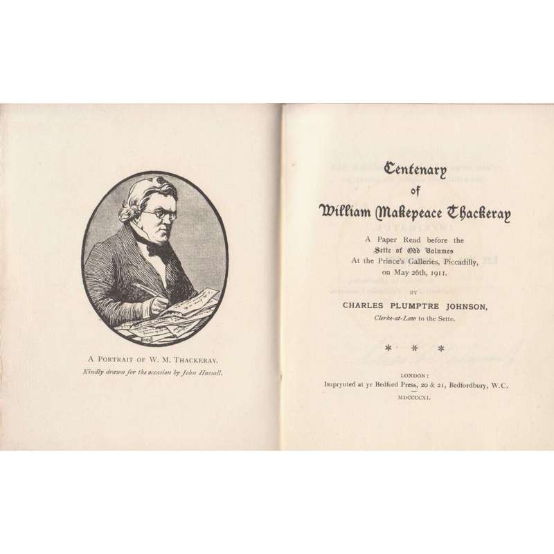 Centenary of Willam Makepeace Thakeray (Limited Edition) | Charles Plumptre Johnson