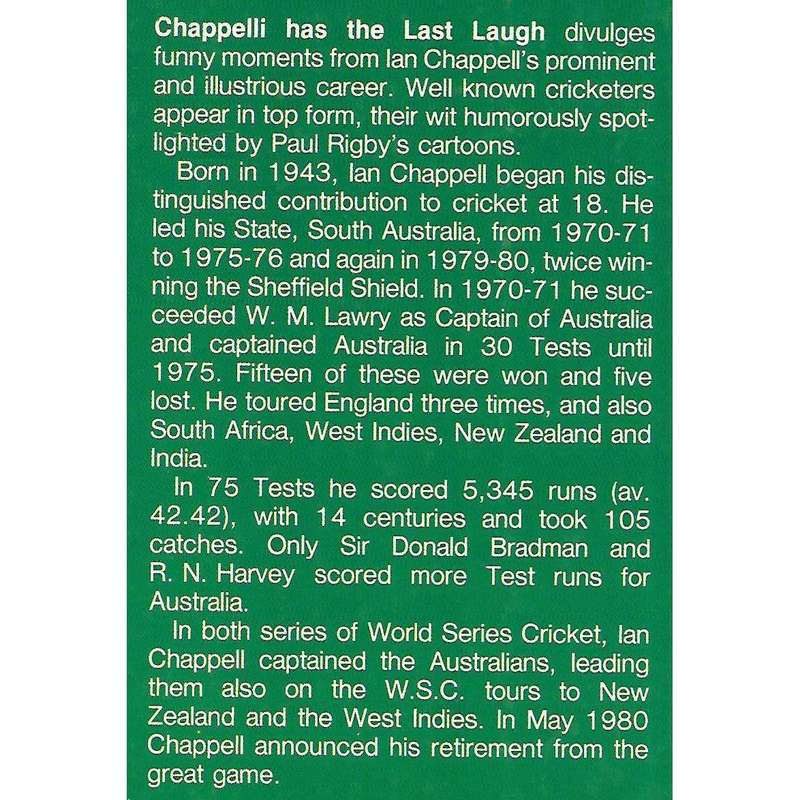 Chappelli Has the Last Laugh: Cricket's Funniest Stories | Ian Chappell, Austin Robertson & Paul ...