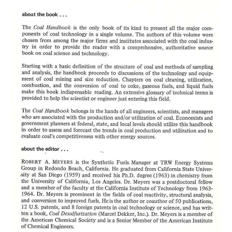 Coal Handbook | Robert A. Meyers (Ed.)