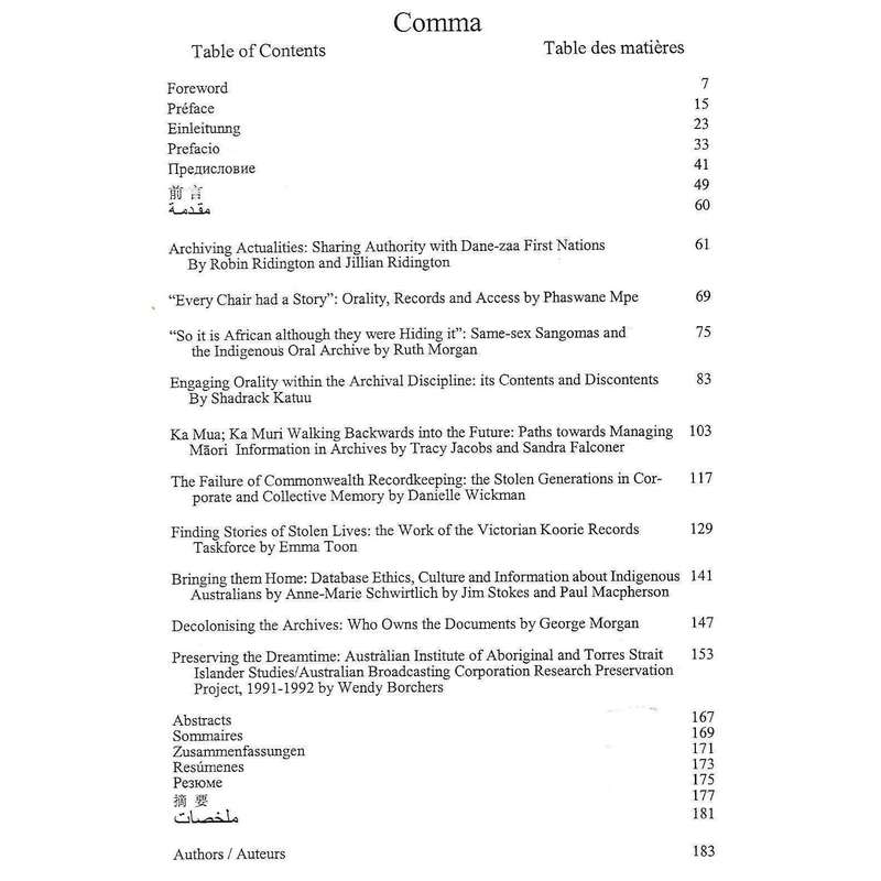 Comma (2003.1) International Journal on Archives