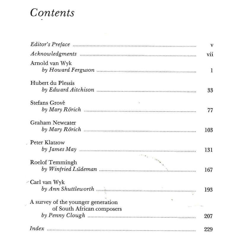 Composers in South Africa Today | Peter Klatzow (Ed.)