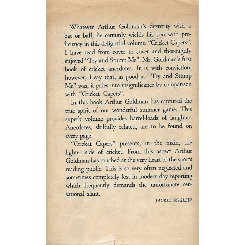Cricket Capers | Arthur Goldman